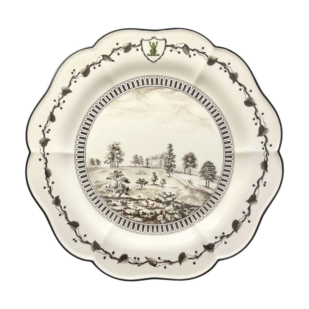 Wedgwood “Frog Service (Sheppards Lodge)” Porcelain Dessert or Pie Plate 8 7/8”